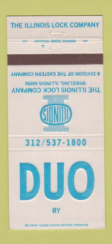 Matchbook Cover - Illinois Lock Company Wheeling IL Duo 30 Strike