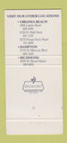 Matchbook Cover - Captain George's Williamsburg VA seafood 30 Strike