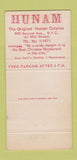 Matchbook Cover - Hunam Chinese Restaurant New York City 30 Strike