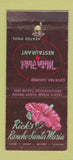 Matchbook Cover - Rick's Rancho Santa Maria CA 30 Stick