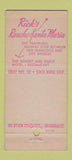 Matchbook Cover - Rick's Rancho Santa Maria CA 30 Stick