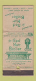 Matchbook Cover - Red Hut Broiler Los Angeles CA WORN 30 Stick