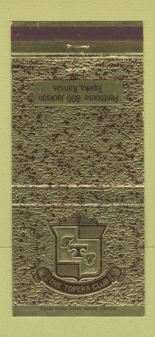 Matchbook Cover - The Topeka Club Topeka KS 30 Strike