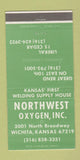 Matchbook Cover - Northwest Oxygen Wichita KS Great Bend Liberal 30 Strike