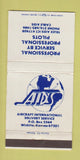 Matchbook Cover - Aircraft International Delivery Wichita KS 30 Strike