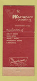 Matchbook Cover - Wadsworth Foundry JB Kintner Pittsburgh PA 30 Strike