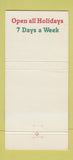 Matchbook Cover - Mamma Leone's New York City restaurant 30 Strike