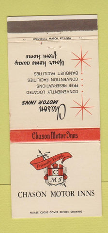 Matchbook Cover - Chason Motor Inns CHAIN 30 Strike