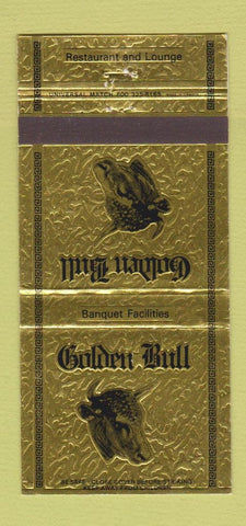 Matchbook Cover - Golden Bull Restaurant Adelphi Gaithersburg MD 30 Strike