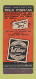 Matchbook Cover - Crucible Steel New York City 30 Stick