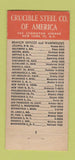 Matchbook Cover - Crucible Steel New York City 30 Stick
