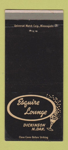 Matchbook Cover - Esquire Lounge Dickinson ND WEAR 30 Strike