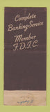 Matchbook Cover - United Home Bank Mason City IA WORN 30 Strike