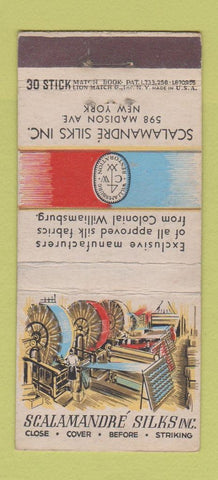 Matchbook Cover - Scalamandre Silks New York City 30 Stick