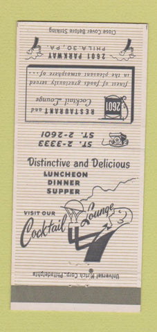 Matchbook Cover - 2601 Restaurant Philadelphia PA 30 Strike