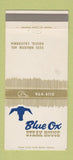 Matchbook Cover - Blue Ox Steak House Goleta CA WEAR 30 Strike