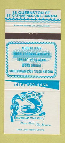 Matchbook Cover - Ocean Pearl Seafood St Catharines ON 30 Strike