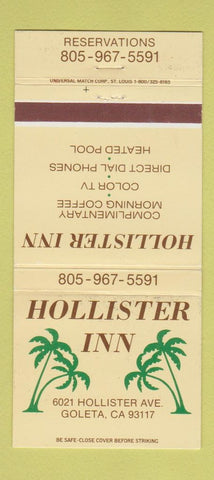Matchbook Cover - Hollister Inn Goleta CA 30 Strike