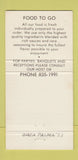 Matchbook Cover - Casa Palma Mexican Food Santa Ana CA 30 Strike