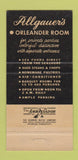 Matchbook Cover - Allgauer's Restaurants Chicago IL 30 Strike
