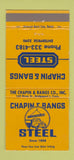 Matchbook Cover - Chapin Bangs Steel Bridgeport CT 30 Strike