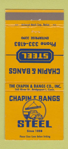 Matchbook Cover - Chapin Bangs Steel Bridgeport CT 30 Strike