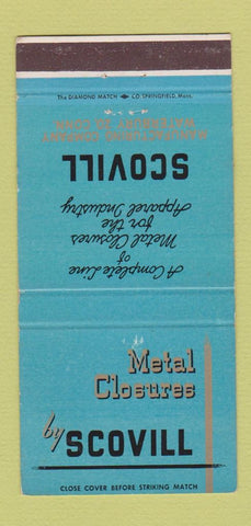 Matchbook Cover - Scovill Metal Closures Waterbury CT 30 Strike