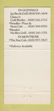 Matchbook Cover - Jax Clancy's Noodles Glendale CA 30 Strike