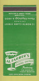 Matchbook Cover - Al Faber's Cocktails Chicago IL 30 Strike