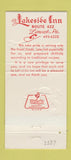 Matchbook Cover - Lakeside Inn Limerick PA lobster 30 Strike