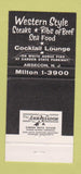 Matchbook Cover - Black Steer Ranch Absecon NJ 30 Strike