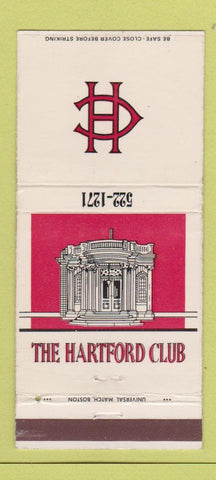 Matchbook Cover - The Hartford Club CT 30 Strike