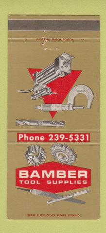 Matchbook Cover - Bamber Tool Supply North Haven CT 30 Strike