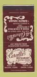 Matchbook Cover - Carville's Restaurant Motor Lodge New Haven CT 30 Strike