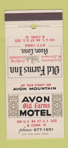 Matchbook Cover - Avon Old Farms Motel Avon CT 30 Strike