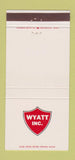 Matchbook Cover - Wyatt Tanker Facilities New Haven CT 30 Strike