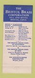 Matchbook Cover - Bristol Brass CT 30 Stick