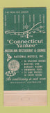 Matchbook Cover - Connecticut Yankee Motor Inn Niantic CT 30 Strike