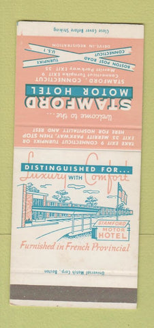 Matchbook Cover - Stamford Motor Hotel Stamford CT 30 Strike