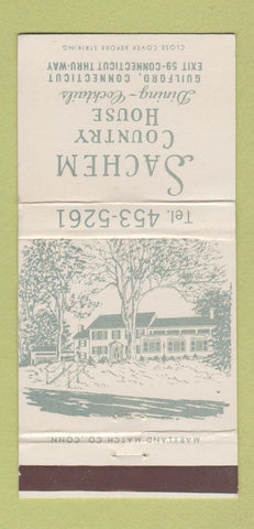 Matchbook Cover - Sachem Country House Guilford CT 30 Strike