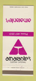 Matchbook Cover - Amarante's Catering New Haven CT 30 Strike