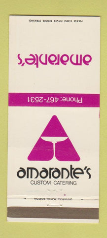 Matchbook Cover - Amarante's Catering New Haven CT 30 Strike