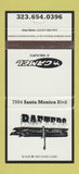 Matchbook Cover - Camel Cigarettes Rafters West Hollywood CA 30 Strike
