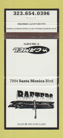 Matchbook Cover - Camel Cigarettes Rafters West Hollywood CA 30 Strike