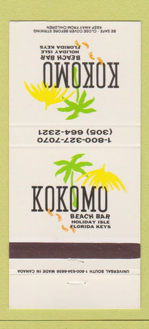 Matchbook Cover - Kokomo Beach Bar Holiday Isle Florida Keys FL 30 Strike
