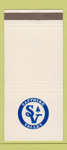 Matchbook Cover - Sapphire Valley Sapphire NC 30 Strike