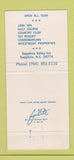 Matchbook Cover - Sapphire Valley Sapphire NC 30 Strike