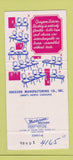 Matchbook Cover - Staturn Gregson Office Furniture Liberty NC 30 Strike