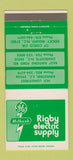 Matchbook Cover - Rigby Electric Supply GE Kingstree SC Charlotte NC 30 Strike