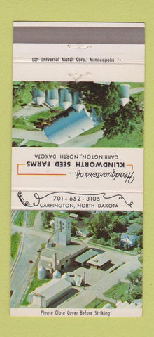 Matchbook Cover - Klindworth Seed Farms Carrington ND 30 Strike